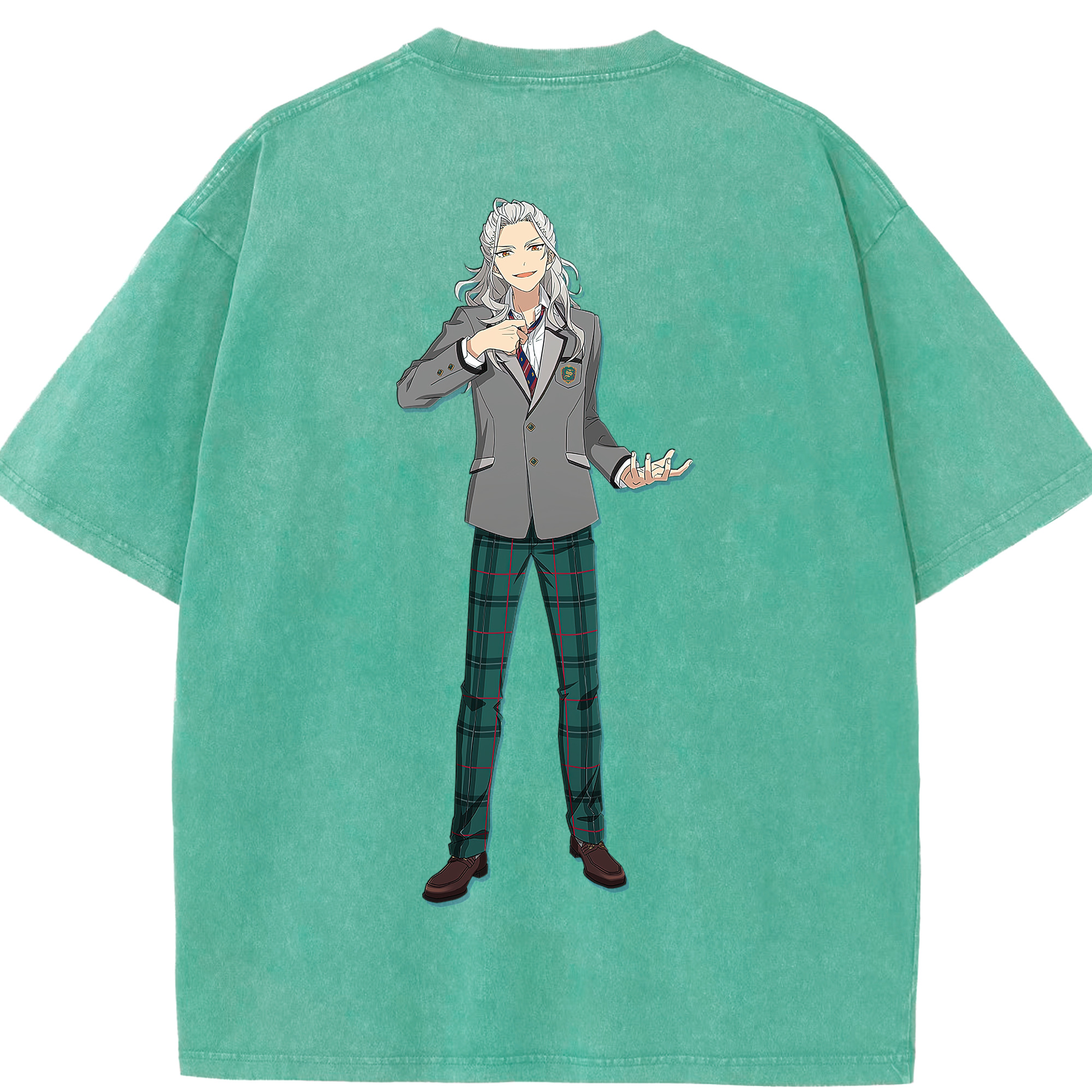 （画像用） あんさんぶるスターズ! Ensemble Stars 綿100% ヴィンテージ風 半袖Tシャツ（背面プリント）